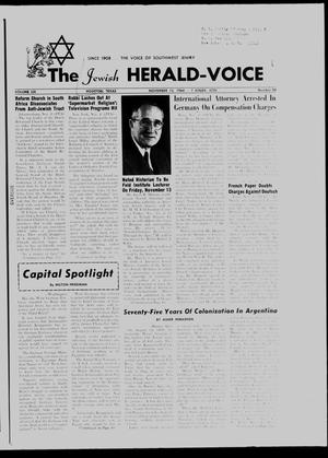Primary view of object titled 'The Jewish Herald-Voice (Houston, Tex.), Vol. 59, No. 34, Ed. 1 Thursday, November 12, 1964'.