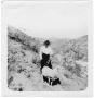 Primary view of [Helen Edmunds Moore with a double horned goat]