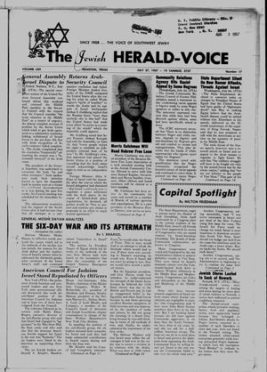 The Jewish Herald-Voice (Houston, Tex.), Vol. 62, No. 17, Ed. 1 Thursday, July 27, 1967