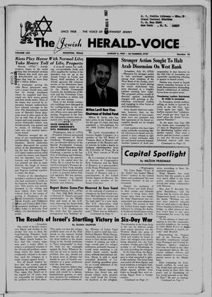 The Jewish Herald-Voice (Houston, Tex.), Vol. 62, No. 18, Ed. 1 Thursday, August 3, 1967