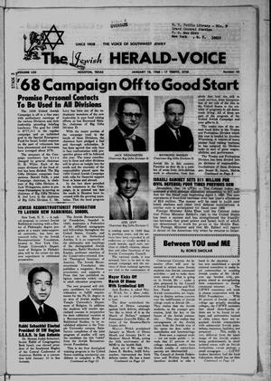 The Jewish Herald-Voice (Houston, Tex.), Vol. 62, No. 42, Ed. 1 Thursday, January 18, 1968