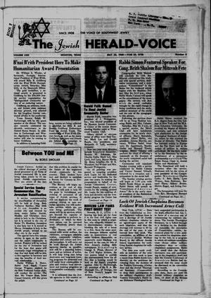 The Jewish Herald-Voice (Houston, Tex.), Vol. 63, No. 8, Ed. 1 Thursday, May 23, 1968