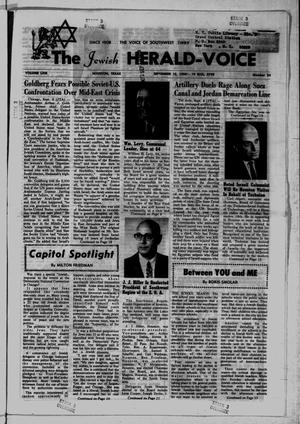 Primary view of object titled 'The Jewish Herald-Voice (Houston, Tex.), Vol. 63, No. 24, Ed. 1 Thursday, September 12, 1968'.