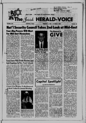 Primary view of object titled 'The Jewish Herald-Voice (Houston, Tex.), Vol. 63, No. 45, Ed. 1 Thursday, February 6, 1969'.