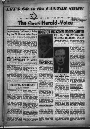 The Jewish Herald-Voice (Houston, Tex.), Vol. 45, No. 29, Ed. 1 Thursday, October 12, 1950