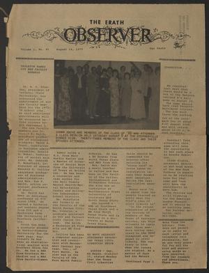 The Erath Observer (Stephenville, Tex.), Vol. 1, No. 41, Ed. 1 Thursday, August 14, 1975