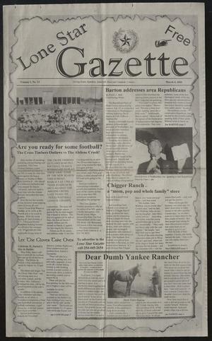 Primary view of object titled 'Lone Star Gazette (Dublin, Tex.), Vol. 1, No. 13, Ed. 1 Saturday, March 4, 2000'.