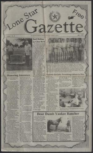 Primary view of object titled 'Lone Star Gazette (Dublin, Tex.), Vol. 1, No. 21, Ed. 1 Saturday, July 1, 2000'.