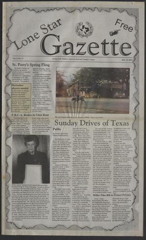 Primary view of object titled 'Lone Star Gazette (Dublin, Tex.), Vol. 2, No. 11, Ed. 1 Saturday, February 10, 2001'.