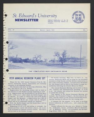 St. Edward's University Newsletter (Austin, Tex.), Vol. 4, No. 4, Ed. 1 Sunday, March 1, 1959