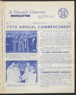 Primary view of object titled 'St. Edward's University Newsletter (Austin, Tex.), Vol. 5, No. 6, Ed. 1 Friday, July 1, 1960'.