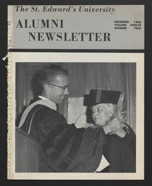 Primary view of object titled 'The St. Edward's University Alumni Newsletter (Austin, Tex.), Vol. 12, No. 2, Ed. 1 Thursday, December 1, 1966'.