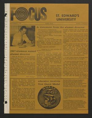 Primary view of object titled 'Focus (Austin, Tex.), Vol. 1, No. 1, Ed. 1 Sunday, November 1, 1970'.