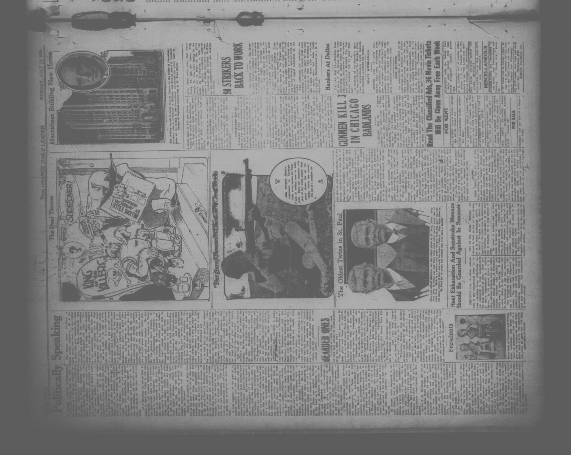 The Orange Daily Leader (Orange, Tex.), Vol. 12, No. 12, Ed. 1 Monday, July 12, 1926
                                                
                                                    [Sequence #]: 4 of 4
                                                