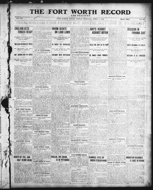 Primary view of object titled 'The Fort Worth Record and Register (Fort Worth, Tex.), Vol. 8, No. 162, Ed. 1 Friday, April 1, 1904'.
