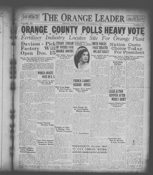 Primary view of object titled 'The Orange Leader (Orange, Tex.), Vol. 15, No. 107, Ed. 1 Tuesday, November 6, 1928'.
