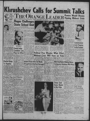 The Orange Leader (Orange, Tex.), Vol. 55, No. 162, Ed. 1 Sunday, July 20, 1958