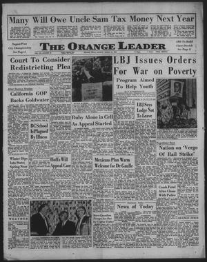 The Orange Leader (Orange, Tex.), Vol. 61, No. 63, Ed. 1 Monday, March 16, 1964
