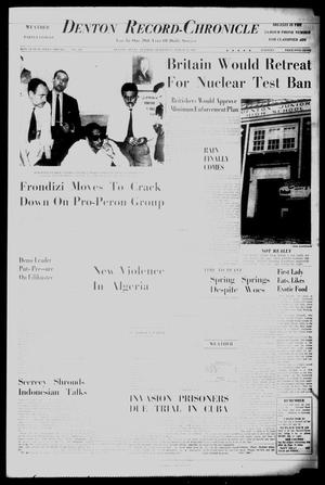 Denton Record-Chronicle (Denton, Tex.), Vol. 59, No. 189, Ed. 1 Tuesday, March 20, 1962