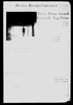 Primary view of object titled 'Denton Record-Chronicle (Denton, Tex.), Vol. 59, No. 253, Ed. 1 Sunday, June 3, 1962'.