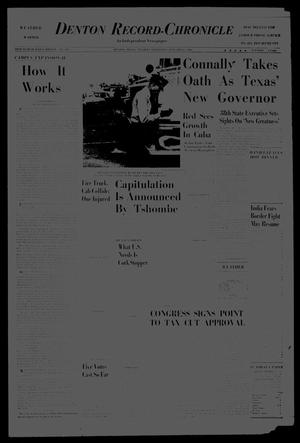Denton Record-Chronicle (Denton, Tex.), Vol. 60, No. 140, Ed. 1 Tuesday, January 15, 1963