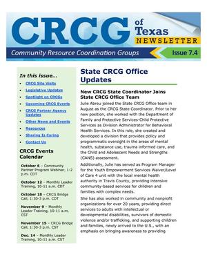Primary view of object titled 'CRCG Newsletter, Number 7.4, October 2022'.