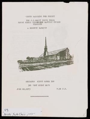 Primary view of object titled '[Mt. Horeb Missionary Baptist Church Bulletin: June 22, 1973]'.