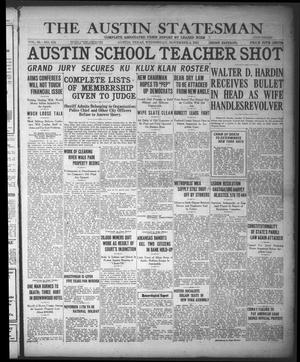 The Austin Statesman (Austin, Tex.), Vol. 50, No. 154, Ed. 1 Wednesday, November 2, 1921