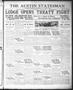 Thumbnail image of item number 1 in: 'The Austin Statesman (Austin, Tex.), Vol. 50, No. 281, Ed. 1 Wednesday, March 8, 1922'.