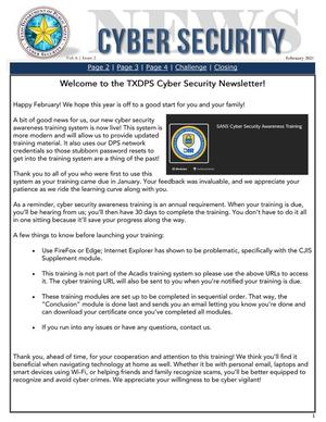 Cyber Security News, Volume 6, Issue 2, February 2021