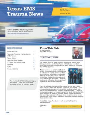 Texas EMS Trauma News, Volume 8, Number 4, Fall 2021
