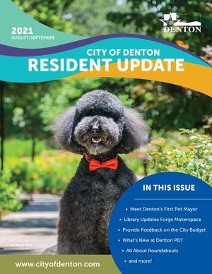 Primary view of object titled 'City of Denton Resident Update: August/September 2021'.