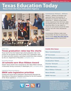 Texas Education Today, Volume 27, Number 1, December 2012