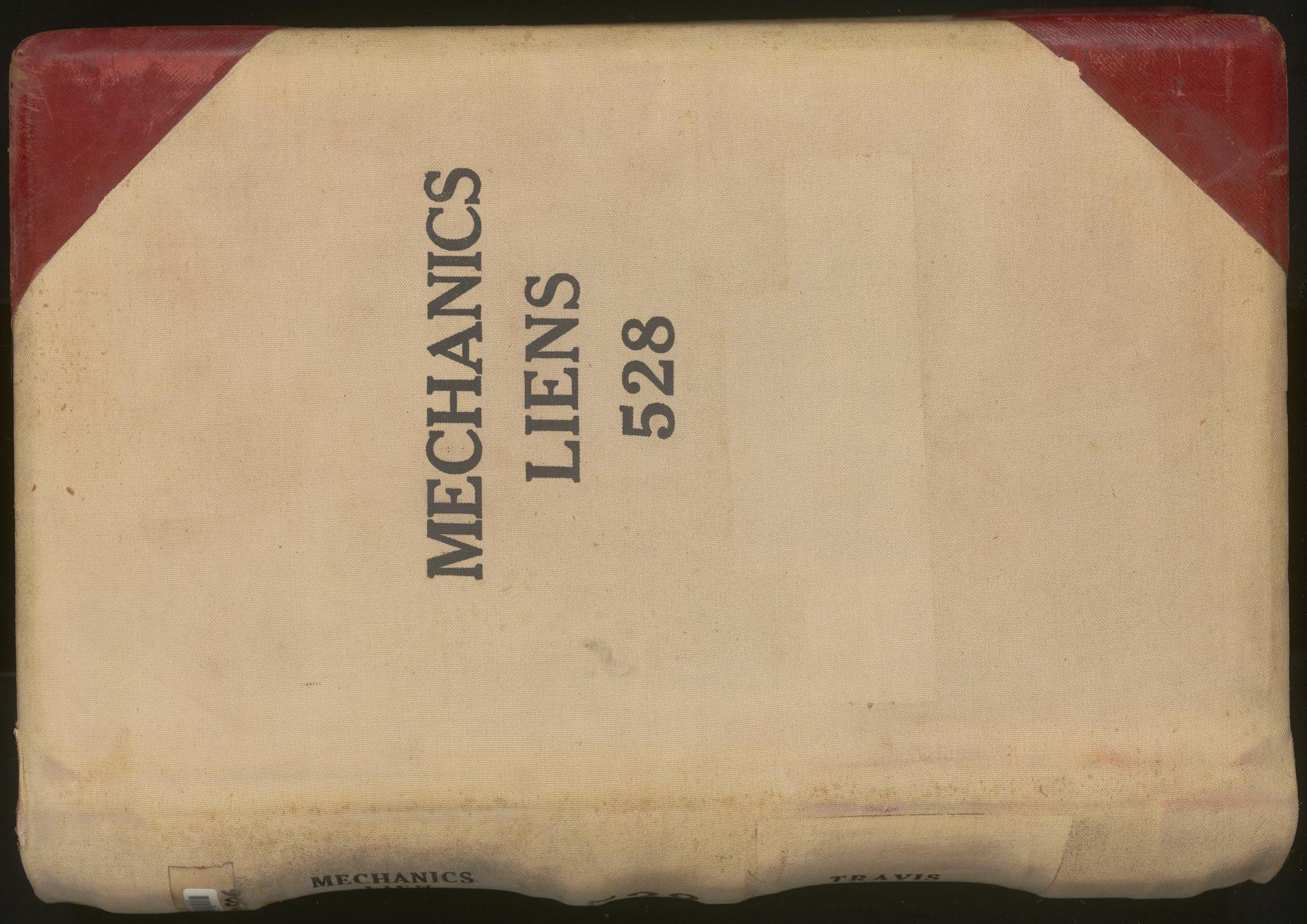 Travis County Deed Records: Deed Record 528 - Mechanics Liens
                                                
                                                    Front Cover
                                                
