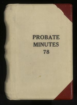 Travis County Probate Records: Probate Minutes 78