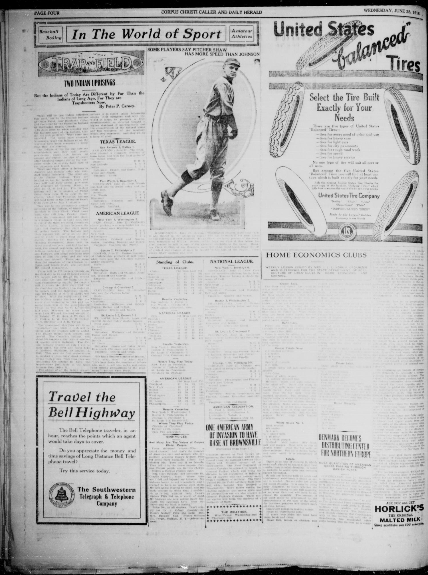 Corpus Christi Caller and Daily Herald (Corpus Christi, Tex.), Vol. 18, No. 177, Ed. 1, Wednesday, June 28, 1916
                                                
                                                    [Sequence #]: 4 of 6
                                                