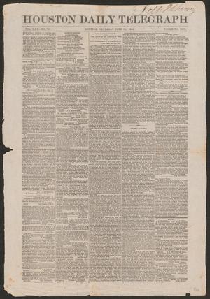 Primary view of object titled 'Houston Daily Telegraph (Houston, Tex.), Vol. 30, No. 72, Ed. 1 Thursday, June 16, 1864'.