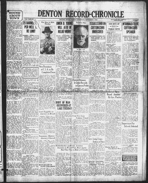 Denton Record-Chronicle (Denton, Tex.), Vol. 31, No. 15, Ed. 1 Tuesday, September 1, 1931