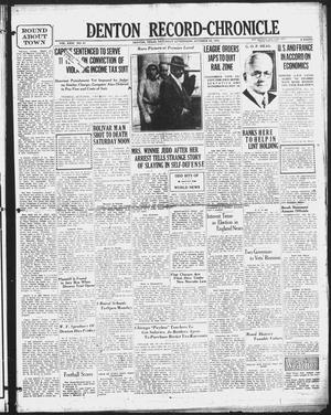 Denton Record-Chronicle (Denton, Tex.), Vol. 31, No. 61, Ed. 1 Saturday, October 24, 1931