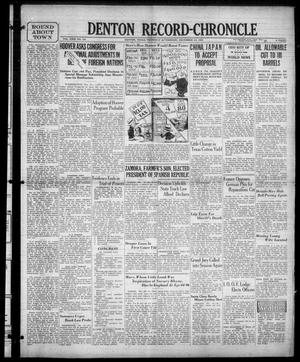 Denton Record-Chronicle (Denton, Tex.), Vol. 31, No. 101, Ed. 1 Thursday, December 10, 1931