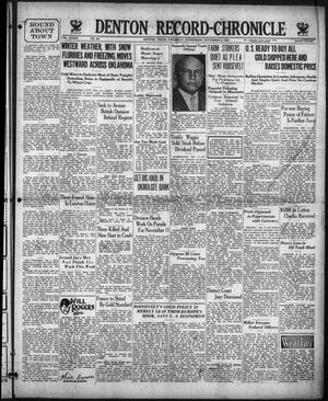 Denton Record-Chronicle (Denton, Tex.), Vol. 33, No. 69, Ed. 1 Thursday, November 2, 1933
