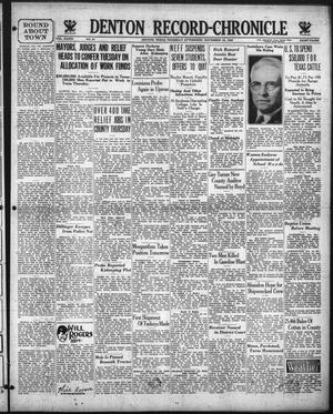 Denton Record-Chronicle (Denton, Tex.), Vol. 33, No. 81, Ed. 1 Thursday, November 16, 1933