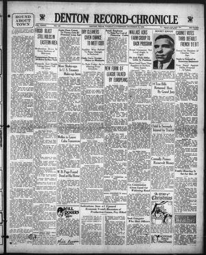 Denton Record-Chronicle (Denton, Tex.), Vol. 33, No. 103, Ed. 1 Tuesday, December 12, 1933