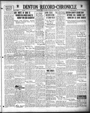 Denton Record-Chronicle (Denton, Tex.), Vol. 33, No. 221, Ed. 1 Saturday, April 28, 1934