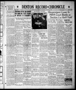 Denton Record-Chronicle (Denton, Tex.), Vol. 34, No. 169, Ed. 1 Wednesday, February 27, 1935