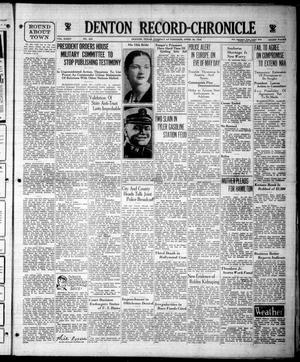 Denton Record-Chronicle (Denton, Tex.), Vol. 34, No. 222, Ed. 1 Tuesday, April 30, 1935
