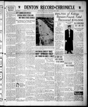 Denton Record-Chronicle (Denton, Tex.), Vol. 34, No. 258, Ed. 1 Tuesday, June 11, 1935