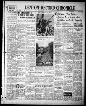 Denton Record-Chronicle (Denton, Tex.), Vol. 34, No. 298, Ed. 1 Saturday, July 27, 1935