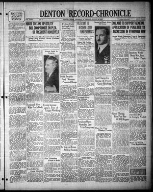 Denton Record-Chronicle (Denton, Tex.), Vol. 35, No. 7, Ed. 1 Thursday, August 22, 1935