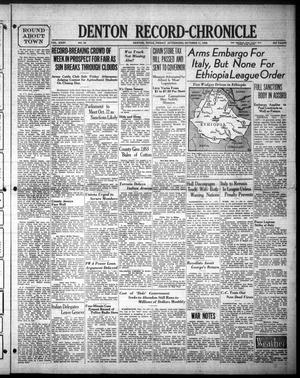 Denton Record-Chronicle (Denton, Tex.), Vol. 35, No. 50, Ed. 1 Friday, October 11, 1935